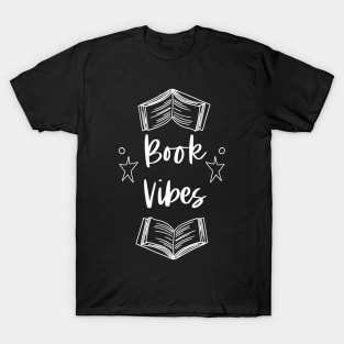 Book Vibes - White Graphic - Bookish Bookclub T-Shirt